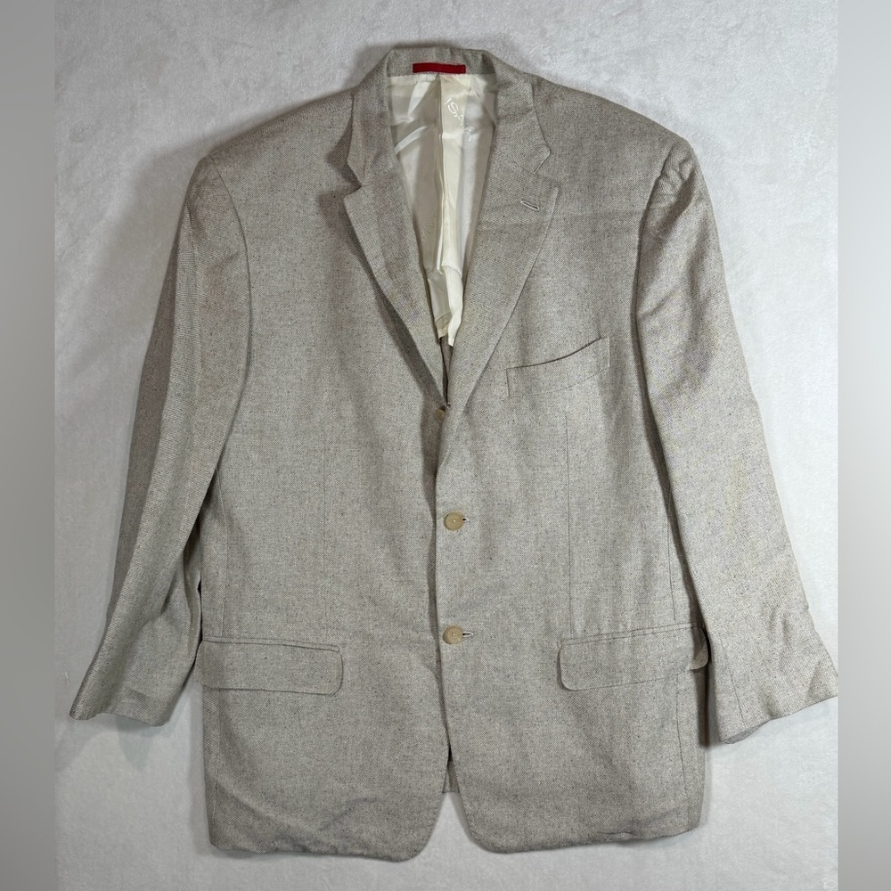 ISAIA 58EU 48R Silk Line Blend Recent Gray Dual Vent Unstructured Sport Coat